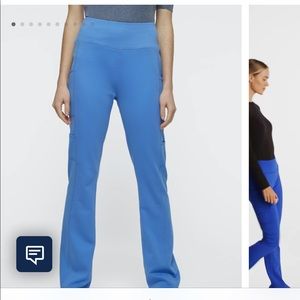 Jaanuu scrub pants women’s yoga pant large Ceil blue